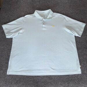 Tommy Bahama Polo Shirt Mens 2XL Blue‎ Pima Cotton Relaxed Fit Short Sleeve Golf